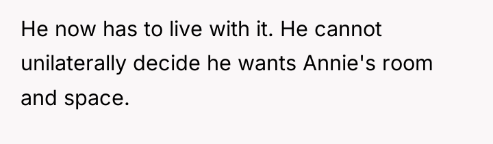 He now has to live with it. He cannot unilaterally...