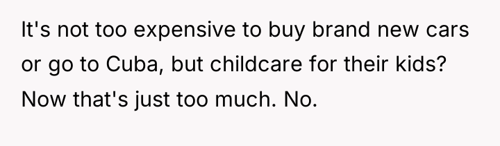 It's not too expensive to buy brand new cars or...