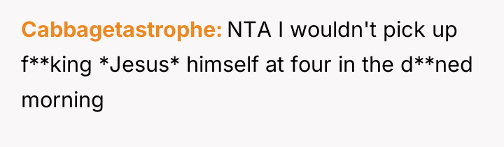 Cabbagetastrophe NTA I wouldn't pick up f**king *Jesus* himself at...