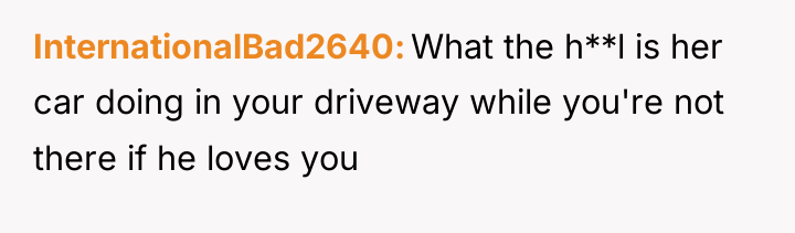 InternationalBad2640 What the h**l is her car doing in your...