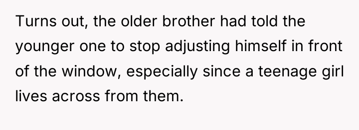 Turns out, the older brother had told the younger one...