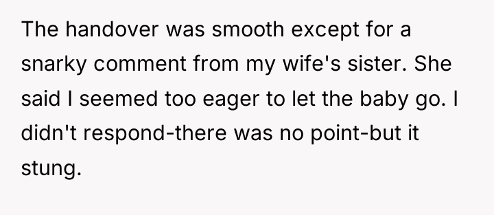 The handover was smooth except for a snarky comment from...