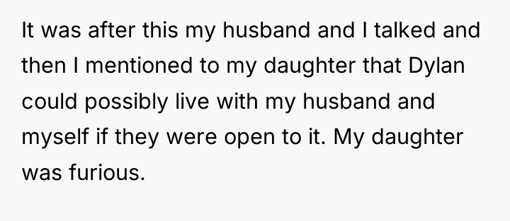 It was after this my husband and I talked and...