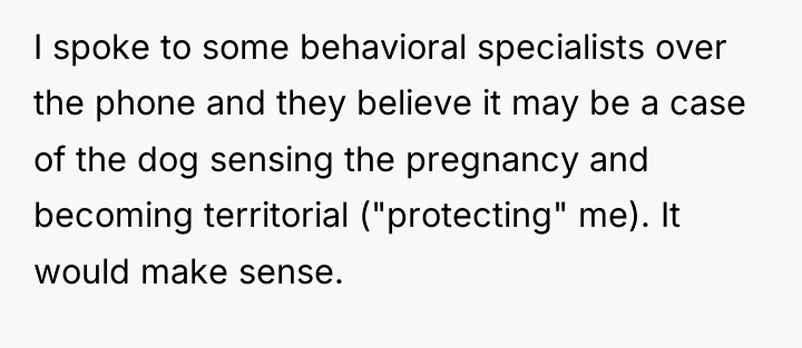 I spoke to some behavioral specialists over the phone and...