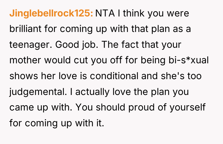 Jinglebellrock125 NTA I think you were brilliant for coming up...