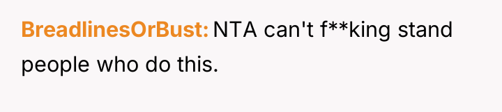BreadlinesOrBust NTA can't f**king stand people who do this.