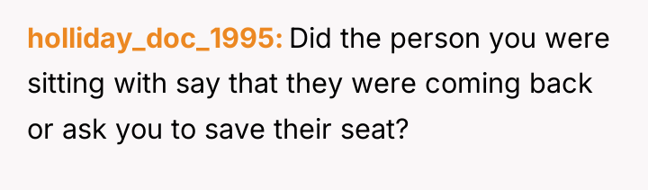 holliday_doc_1995 Did the person you were sitting with say that...