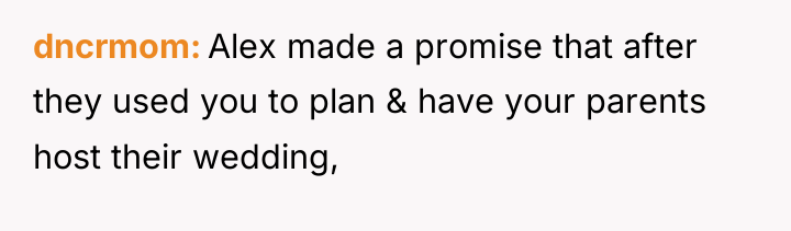 dncrmom Alex made a promise that after they used you...
