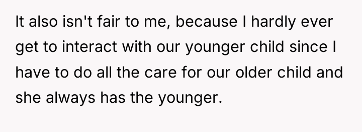 It also isn't fair to me, because I hardly ever...