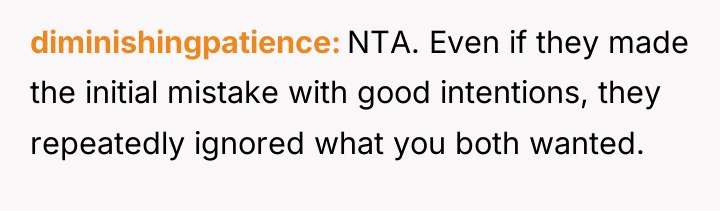 diminishingpatience NTA. Even if they made the initial mistake with...