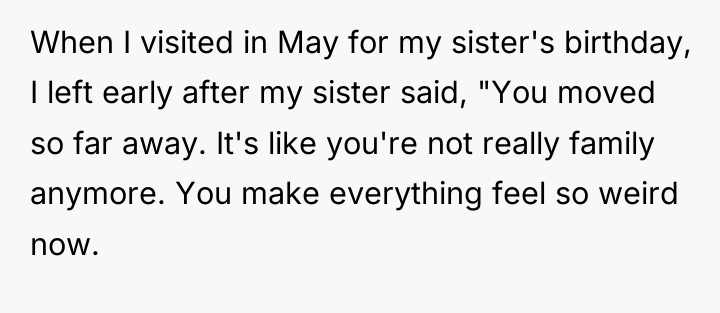 When I visited in May for my sister's birthday, I...