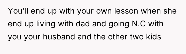 You'll end up with your own lesson when she end...