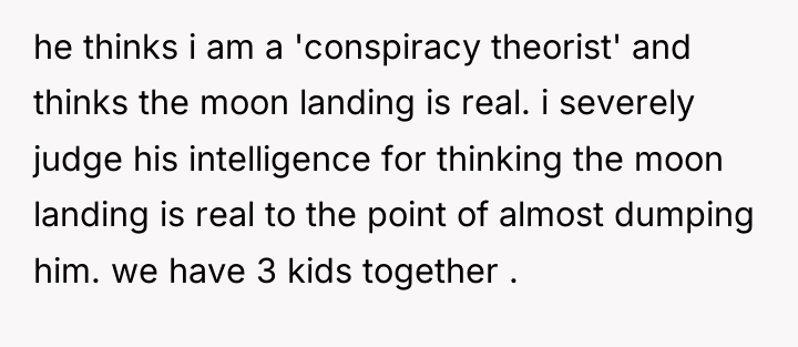 he thinks i am a 'conspiracy theorist' and thinks the...