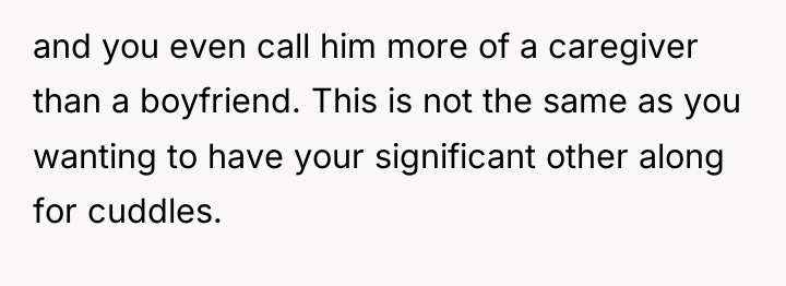 and you even call him more of a caregiver than...