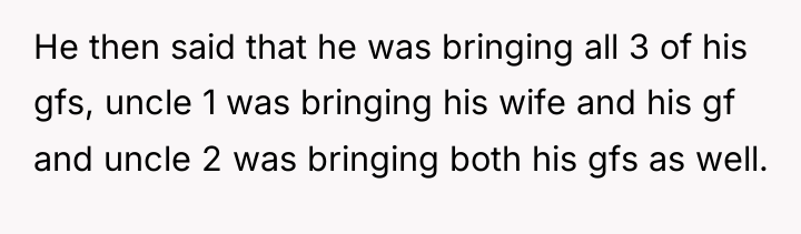 He then said that he was bringing all 3 of...