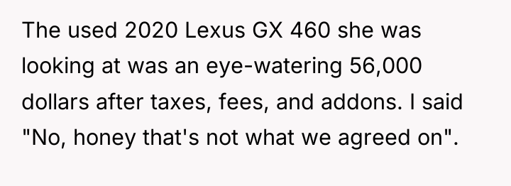The used 2020 Lexus GX 460 she was looking at...