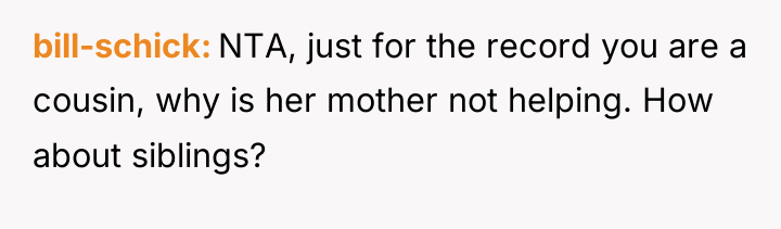 bill-schick NTA, just for the record you are a cousin,...