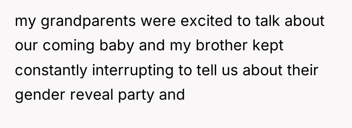 my grandparents were excited to talk about our coming baby...