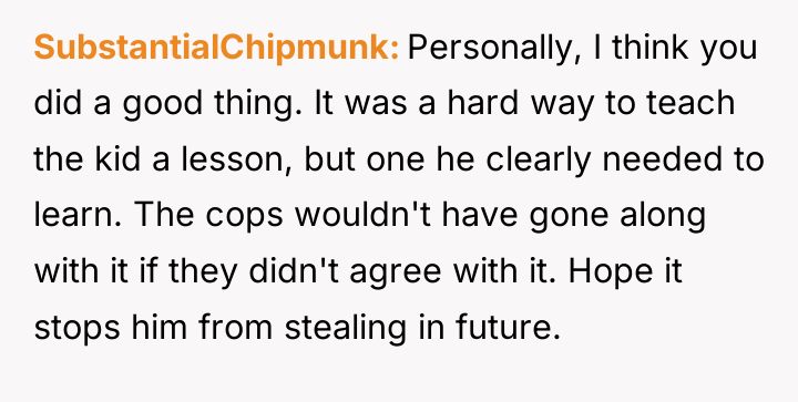SubstantialChipmunk Personally, I think you did a good thing. It...