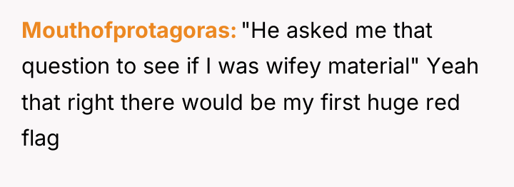 Mouthofprotagoras "He asked me that question to see if I...