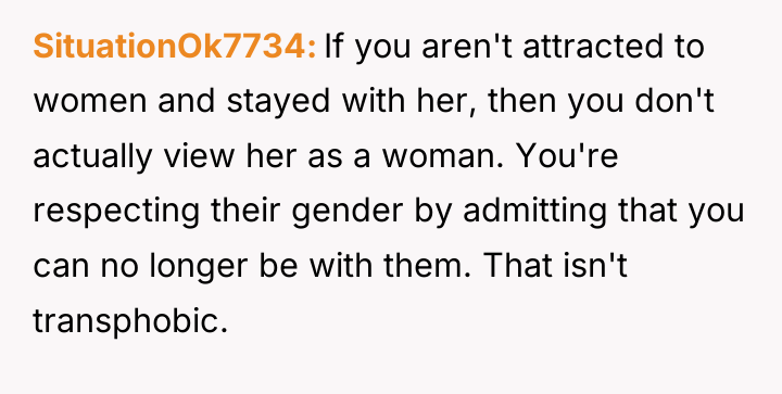 SituationOk7734 If you aren't attracted to women and stayed with...