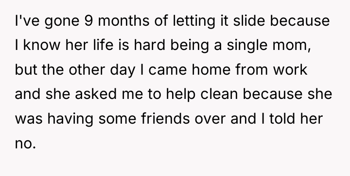 I've gone 9 months of letting it slide because I...