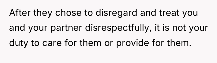 After they chose to disregard and treat you and your...