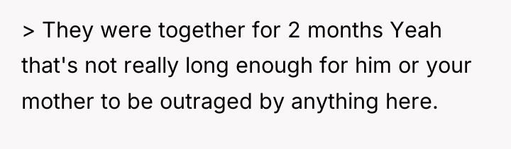 > They were together for 2 months Yeah that's not...