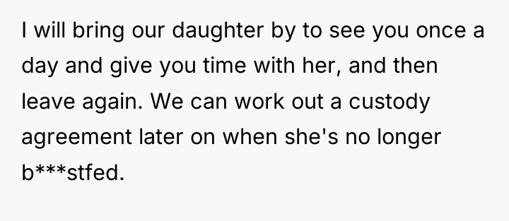I will bring our daughter by to see you once...