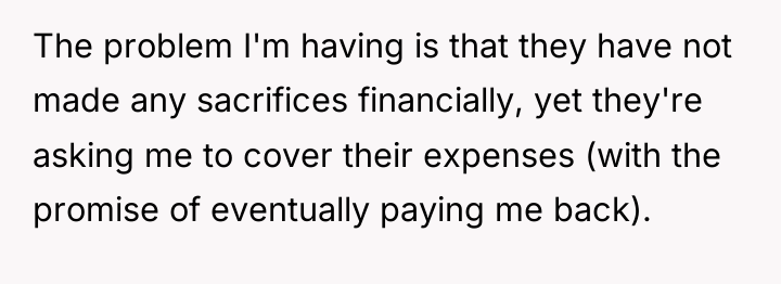 The problem I'm having is that they have not made...