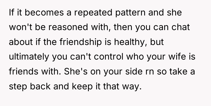 If it becomes a repeated pattern and she won't be...