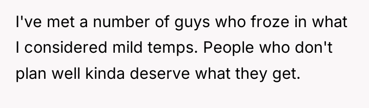 I've met a number of guys who froze in what...