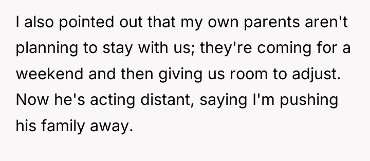 I also pointed out that my own parents aren't planning...