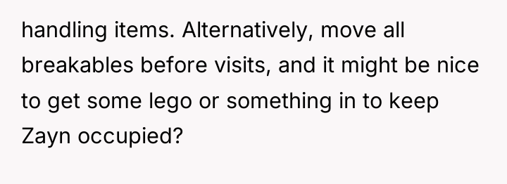 handling items. Alternatively, move all breakables before visits, and it...