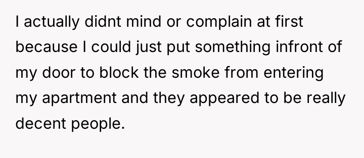 I actually didnt mind or complain at first because I...
