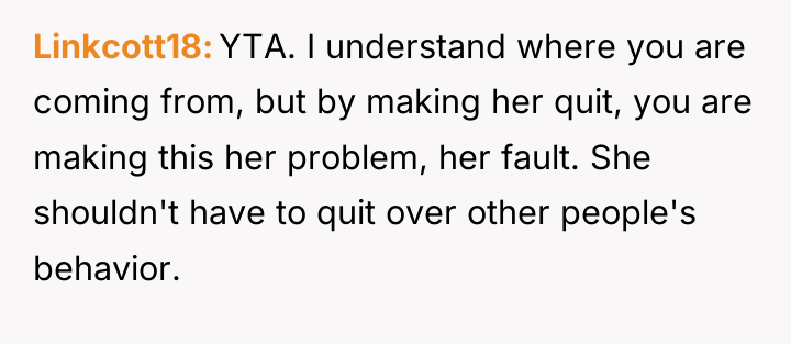 Linkcott18 YTA. I understand where you are coming from, but...