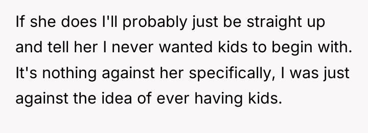 If she does I'll probably just be straight up and...