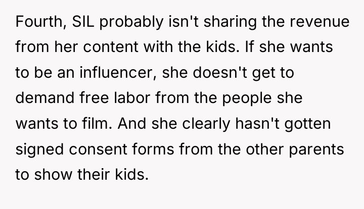 Fourth, SIL probably isn't sharing the revenue from her content...