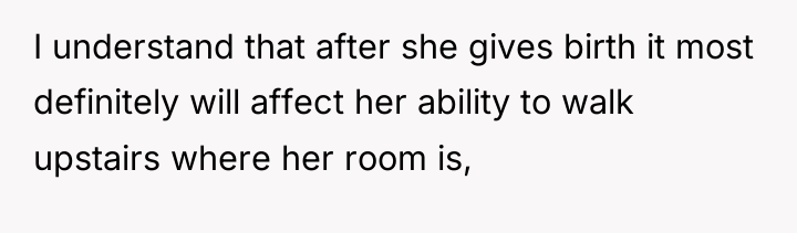 I understand that after she gives birth it most definitely...