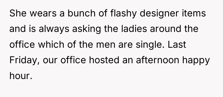 She wears a bunch of flashy designer items and is...