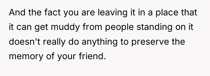 And the fact you are leaving it in a place...