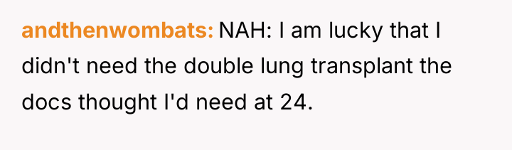 andthenwombats NAH: I am lucky that I didn't need the...