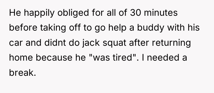 He happily obliged for all of 30 minutes before taking...