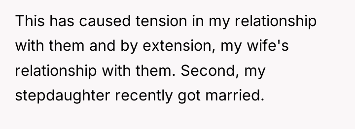 This has caused tension in my relationship with them and...