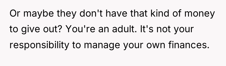 Or maybe they don't have that kind of money to...