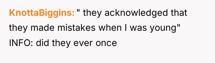 KnottaBiggins " they acknowledged that they made mistakes when I...