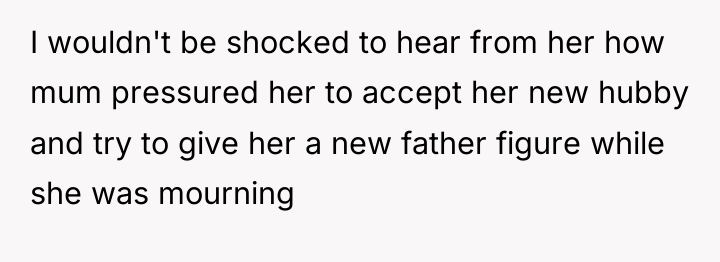 I wouldn't be shocked to hear from her how mum...