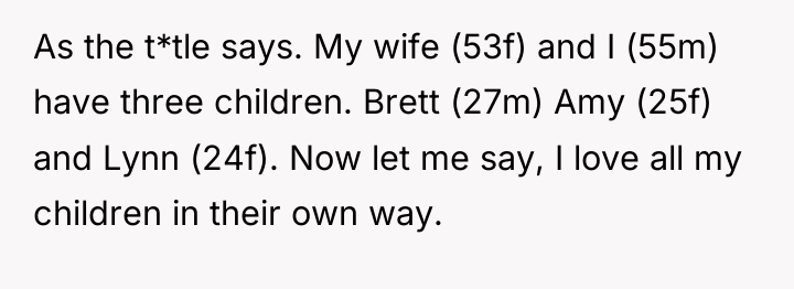 As the t*tle says. My wife (53f) and I (55m)...