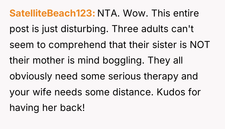 SatelliteBeach123 NTA. Wow. This entire post is just disturbing. Three...