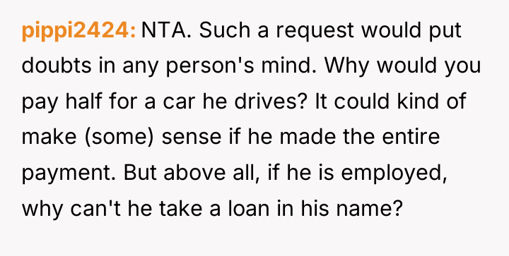 pippi2424 NTA. Such a request would put doubts in any...